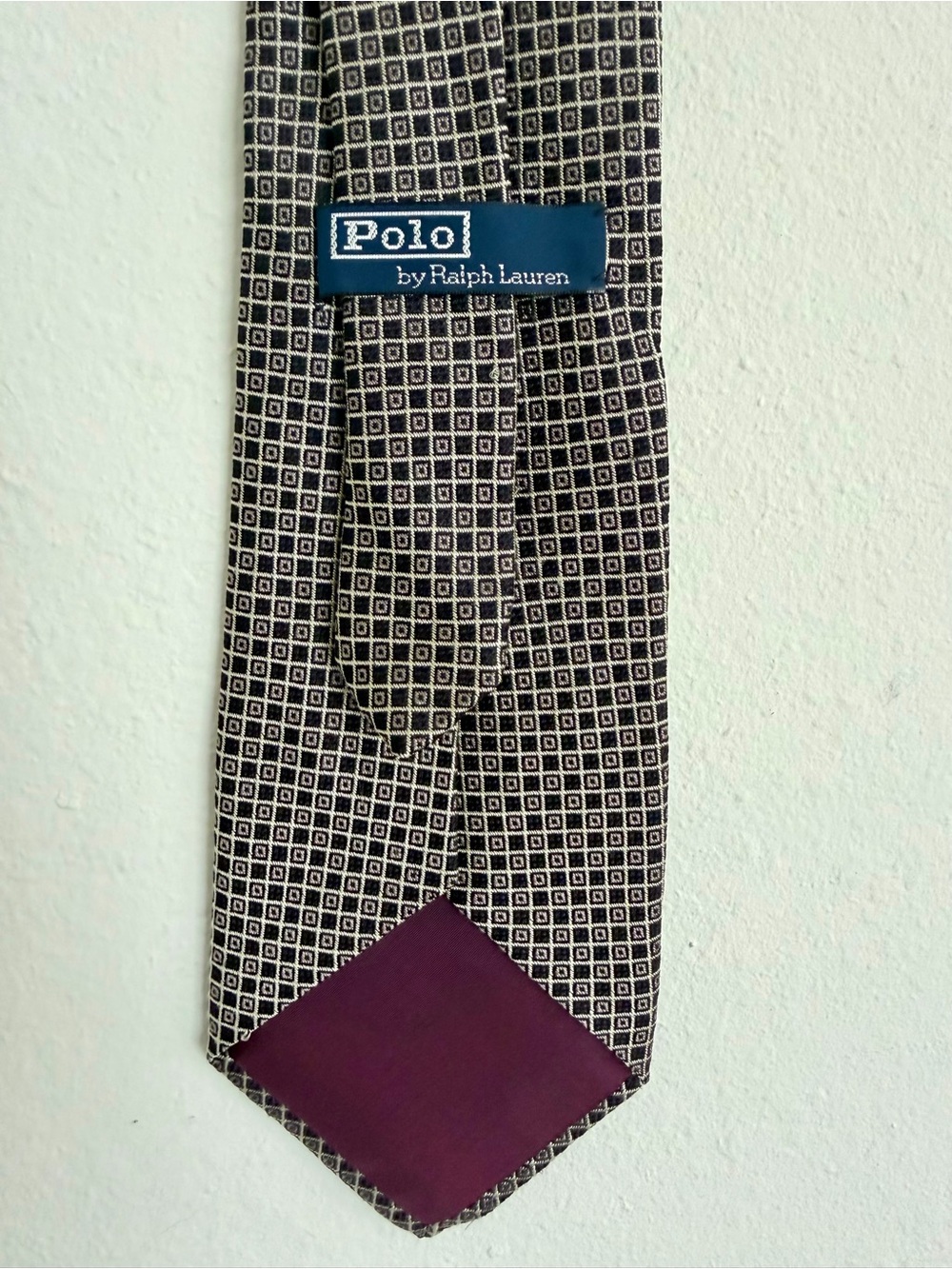Vintage Polo by Ralph Lauren Men’s Purple Accent Patterned Tie